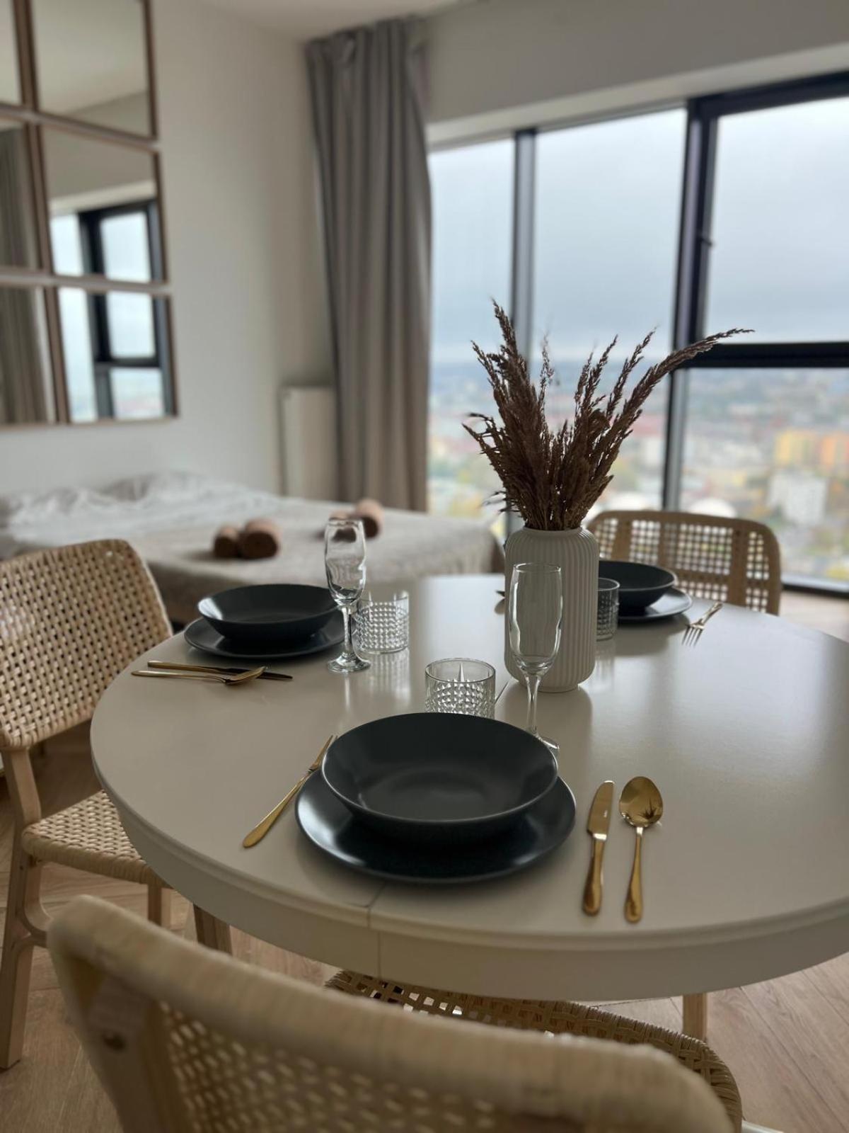 Hanza Tower Szczecin, Floor 21, City - River View 외부 사진